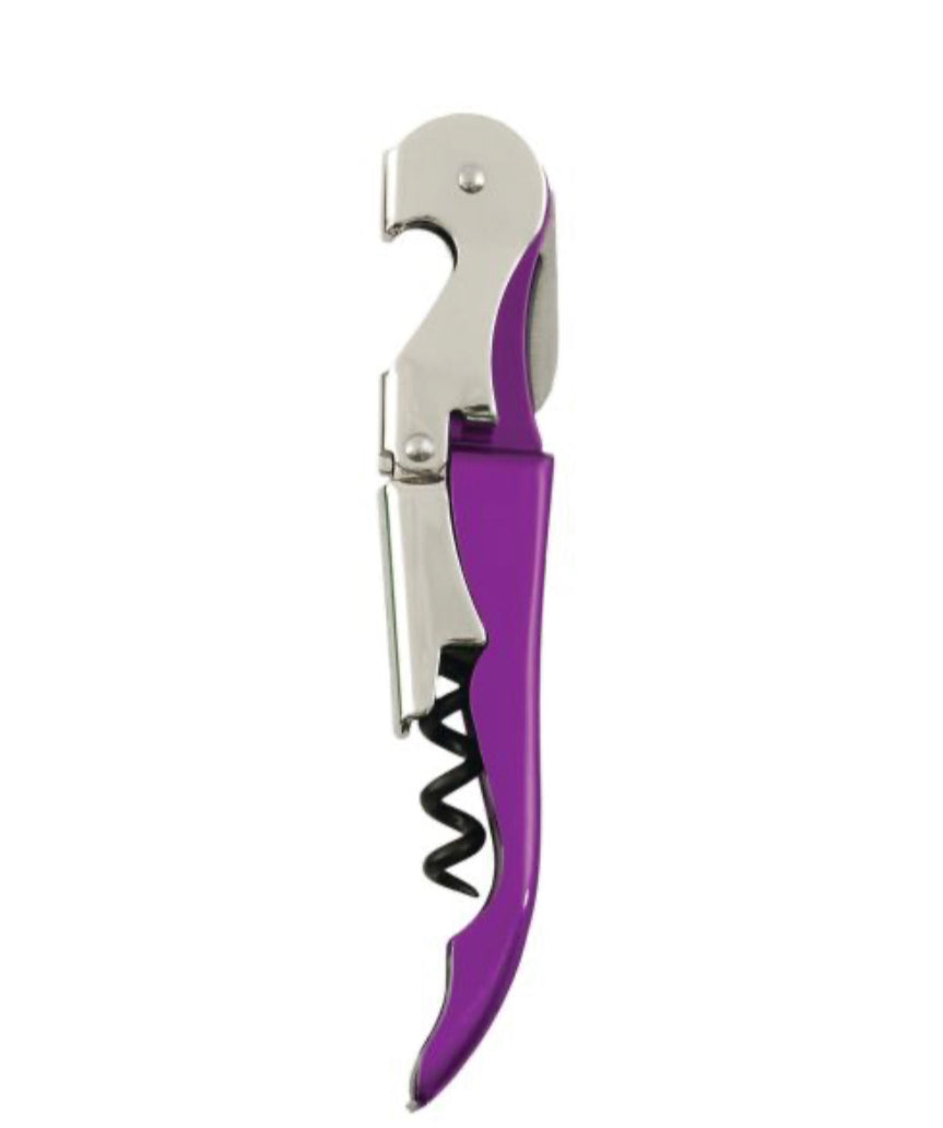 Double Hinged Wine Key in Metallic Purple