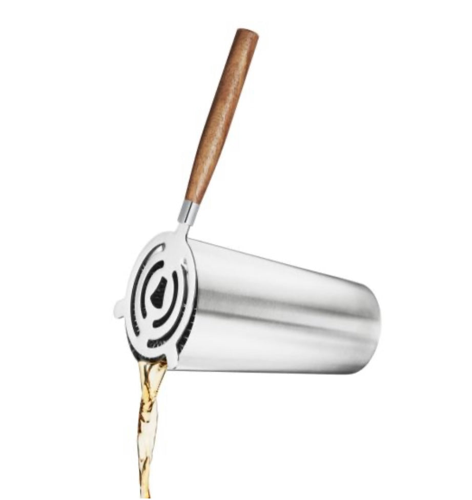 Hawthorne Cocktail Strainer Acacia Handle