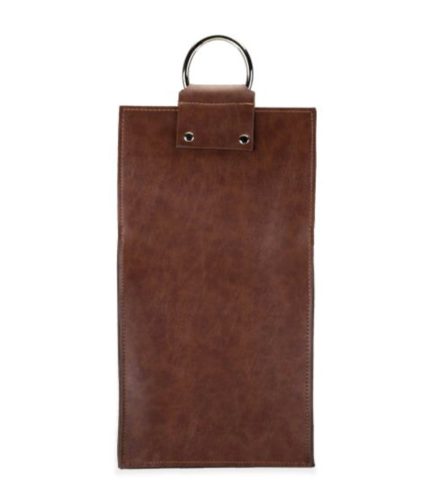 Brown Double Bottle Wine Bag