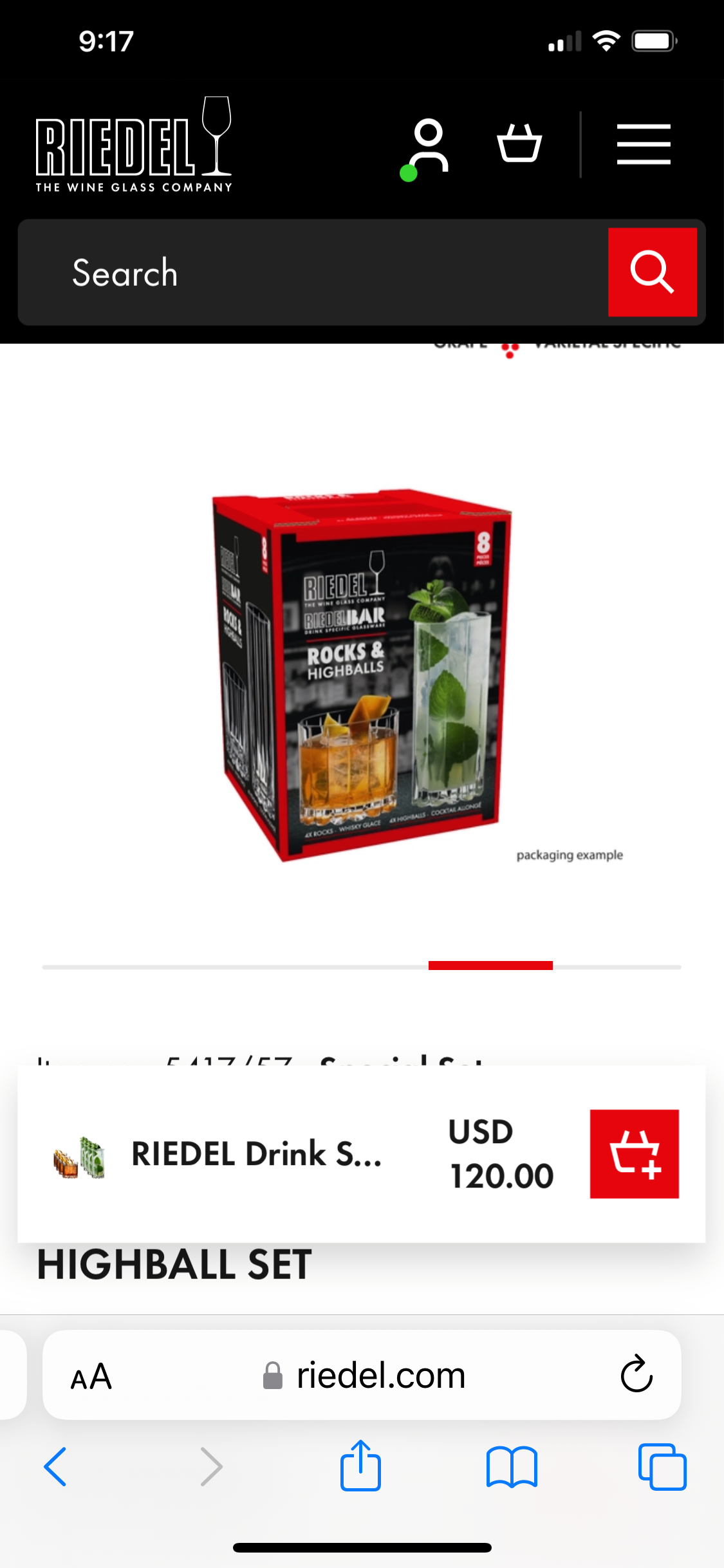 Riedel Rocks and Highball Glass Set