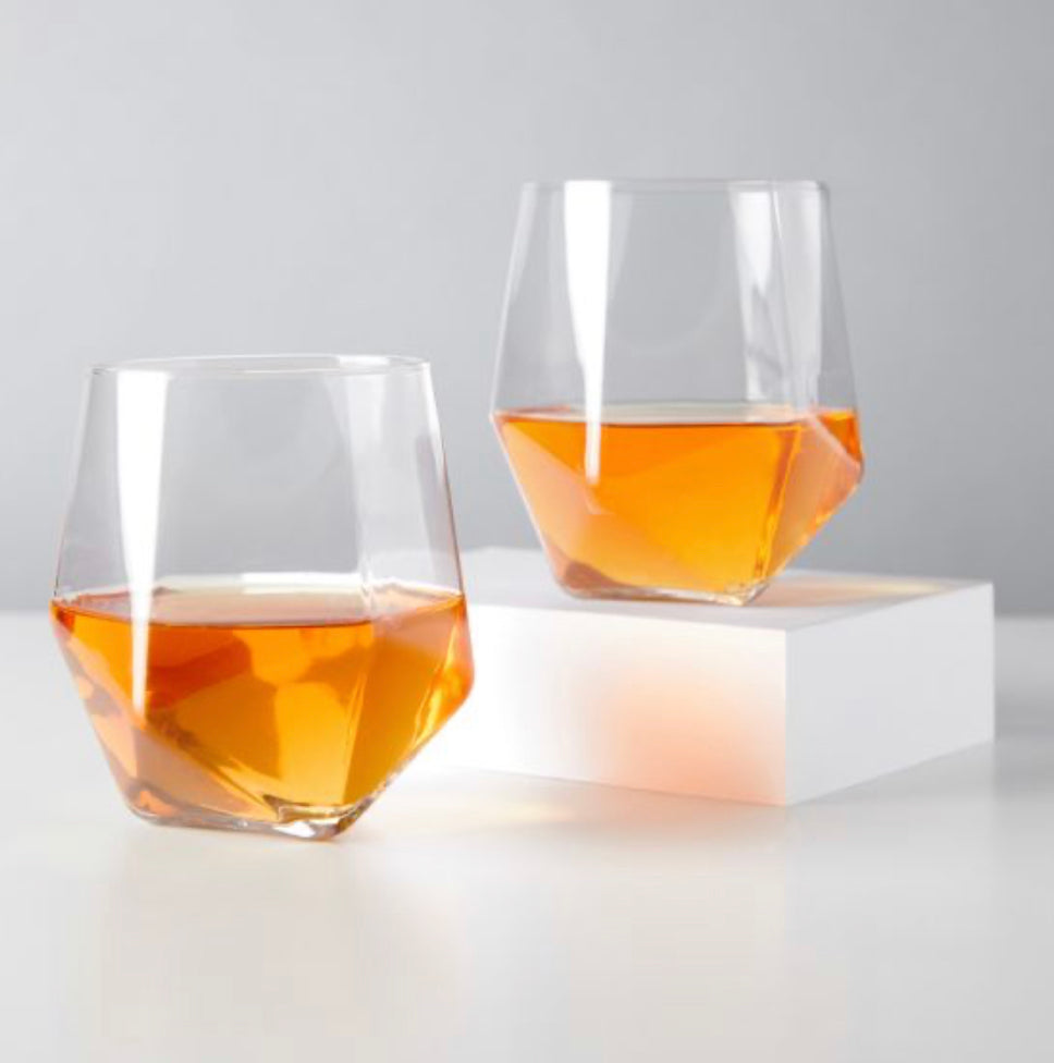 Faceted Crystal Tumblers
